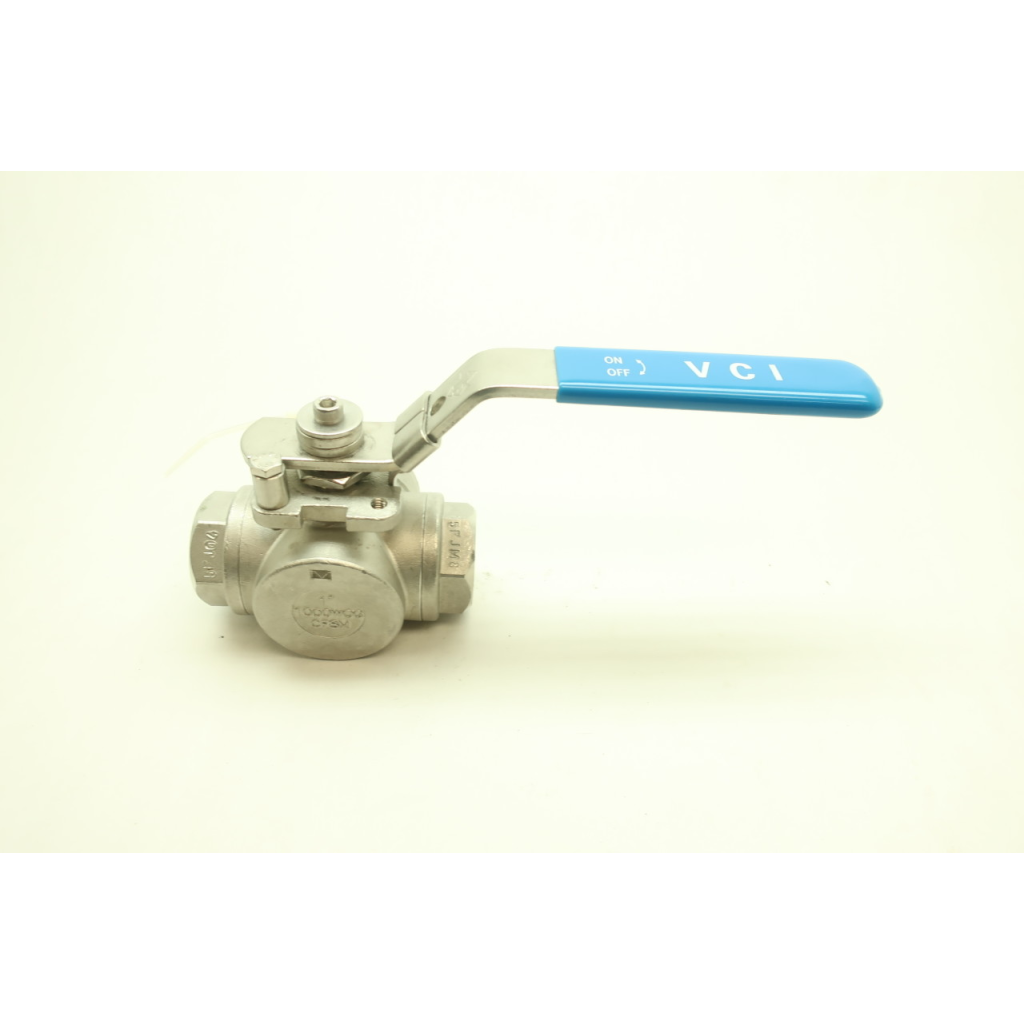 Vci Manual Stainless 3-way Ball Valve 1in Npt
