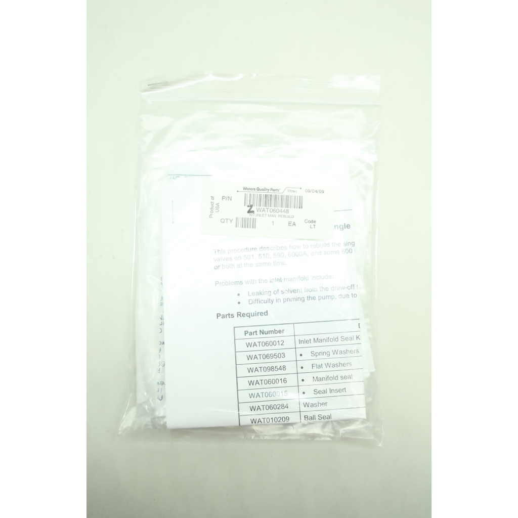 Waters WAT060448 Inlet Manifold Seal Kit