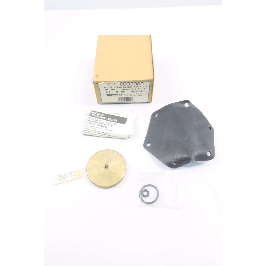 Watts 0833902 56 BFP-RK Relief Valve Rubber Parts Kit 2-1/2in-3in