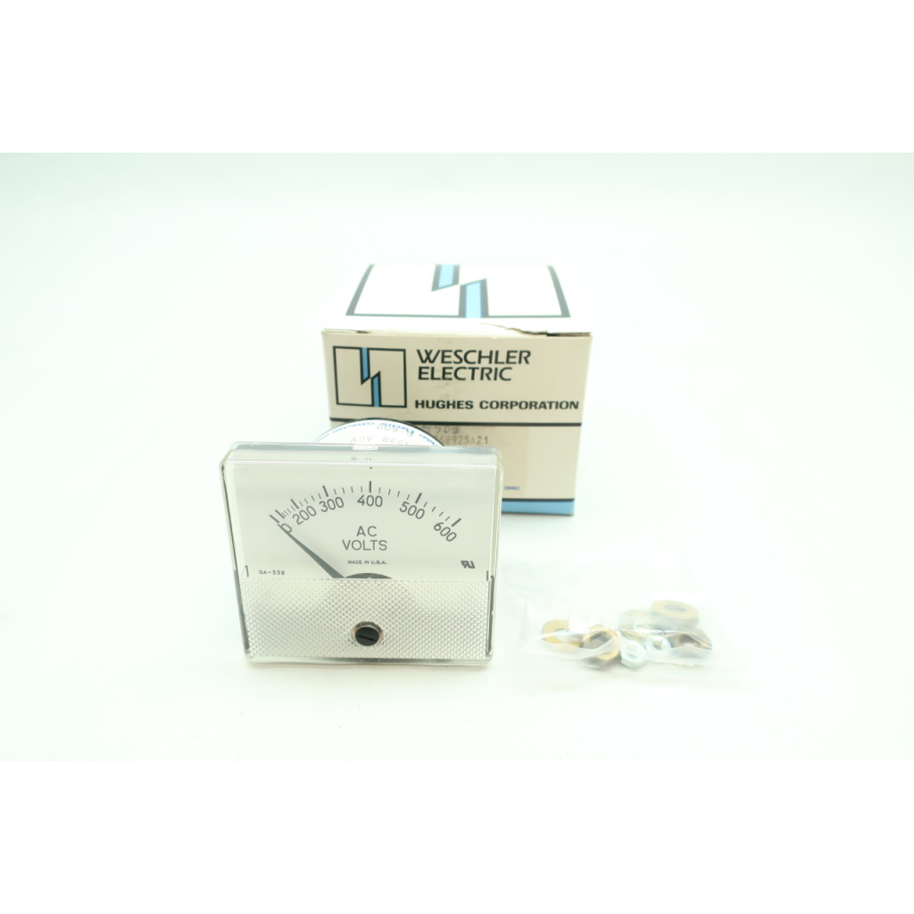Weschler Electric 606B925A21 Voltmeter 0-600ac Volts