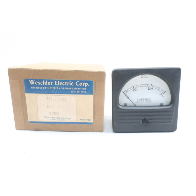 Weschler Electric 291B280A18 0-300ac Amperes Ammeter