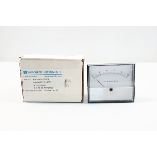 Weschler Instruments AM/2031/0-10DCA Dc Amperes Ammeter 0-10a