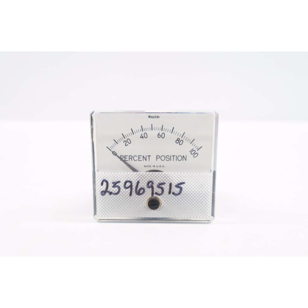 Weschler Instruments GX-332 0-100% Position Panel Meter 0-5v-dc