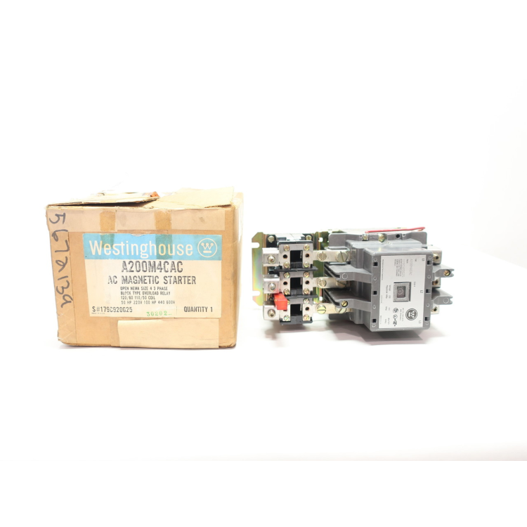 Westinghouse A200M4CAC Full Voltage Starter 120v-ac 100hp Size 4