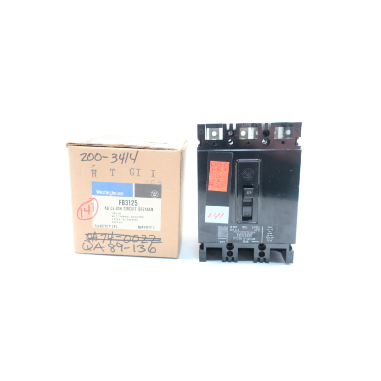 Westinghouse FA3125 125a 3p Molded Case Circuit Breaker 600v-ac