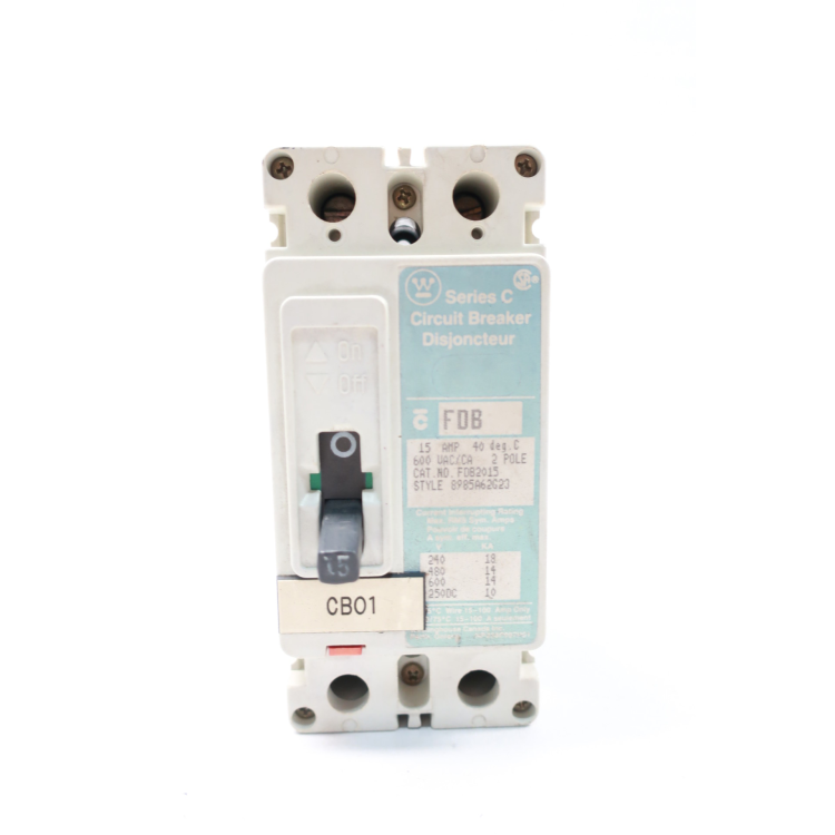 Westinghouse FDB3015 Molded Case Circuit Breaker 3p 15a 600v-ac