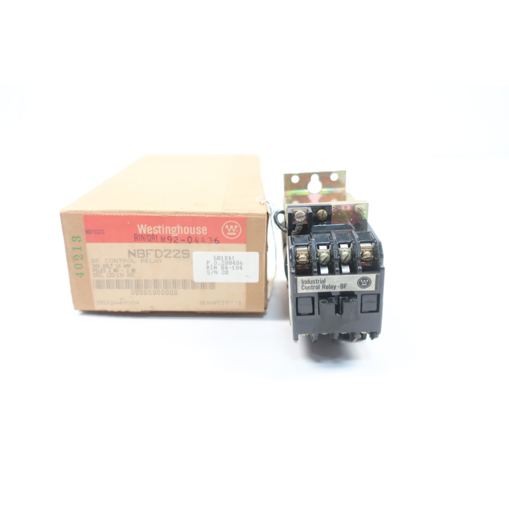 Westinghouse NBFD22S Control Relay 125/130v-ac