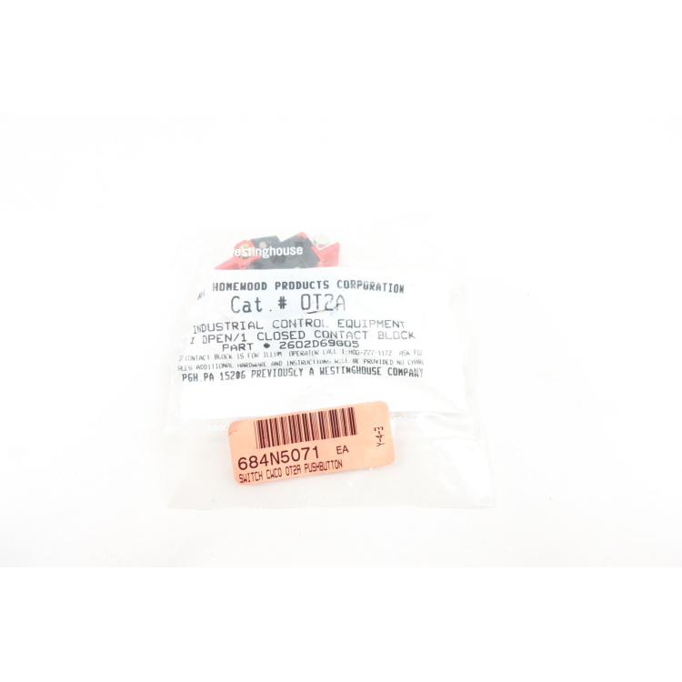 Westinghouse OT2A Contact Block