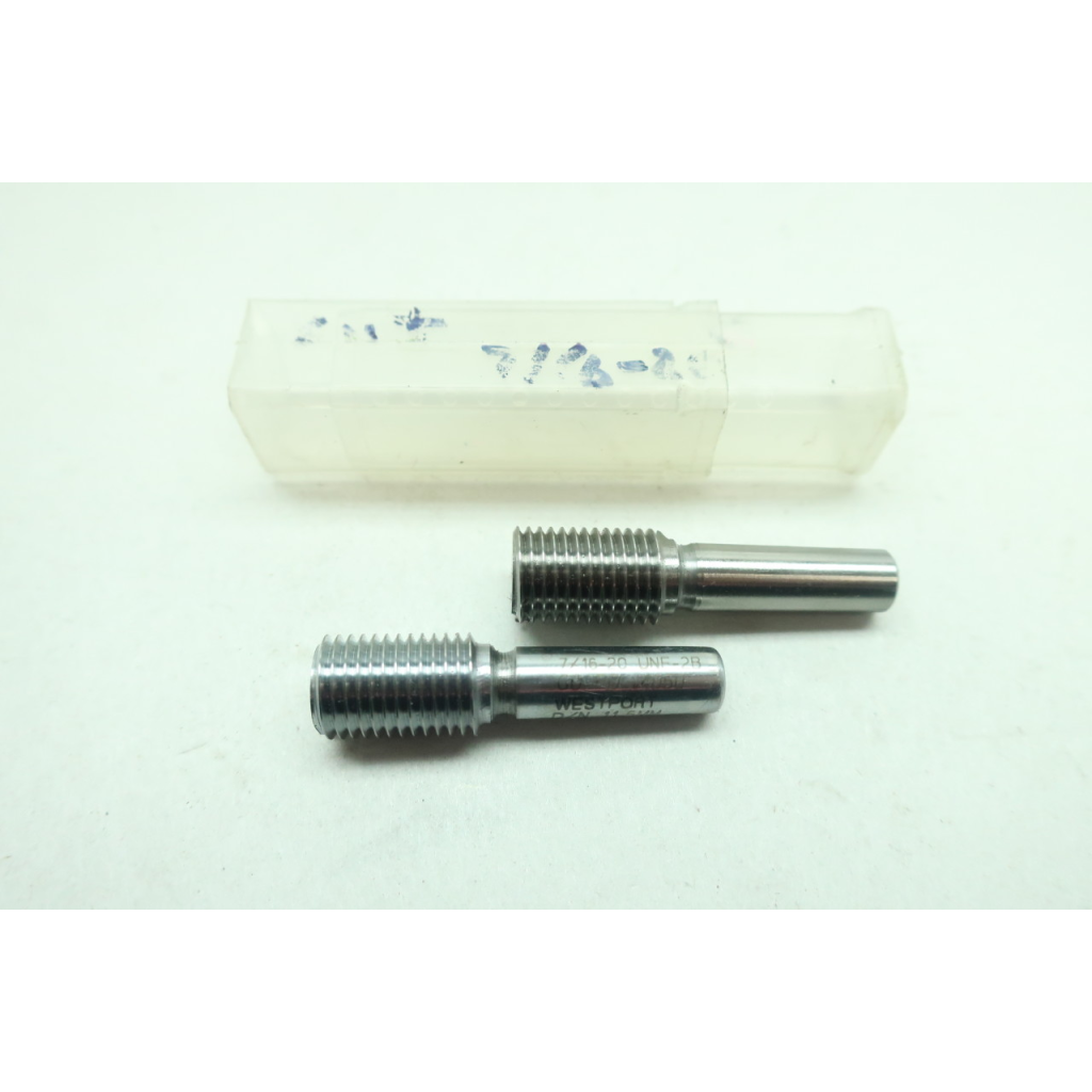 Westport Pack Of 2 Go Thread Plug Gage 7/16-20 Unf-2b 0.4050in