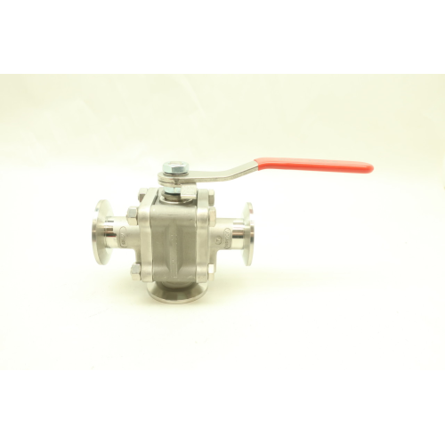 Worcester A743-CF3M Manual Stainless 3-way Ball Valve 1in Tri-clamp