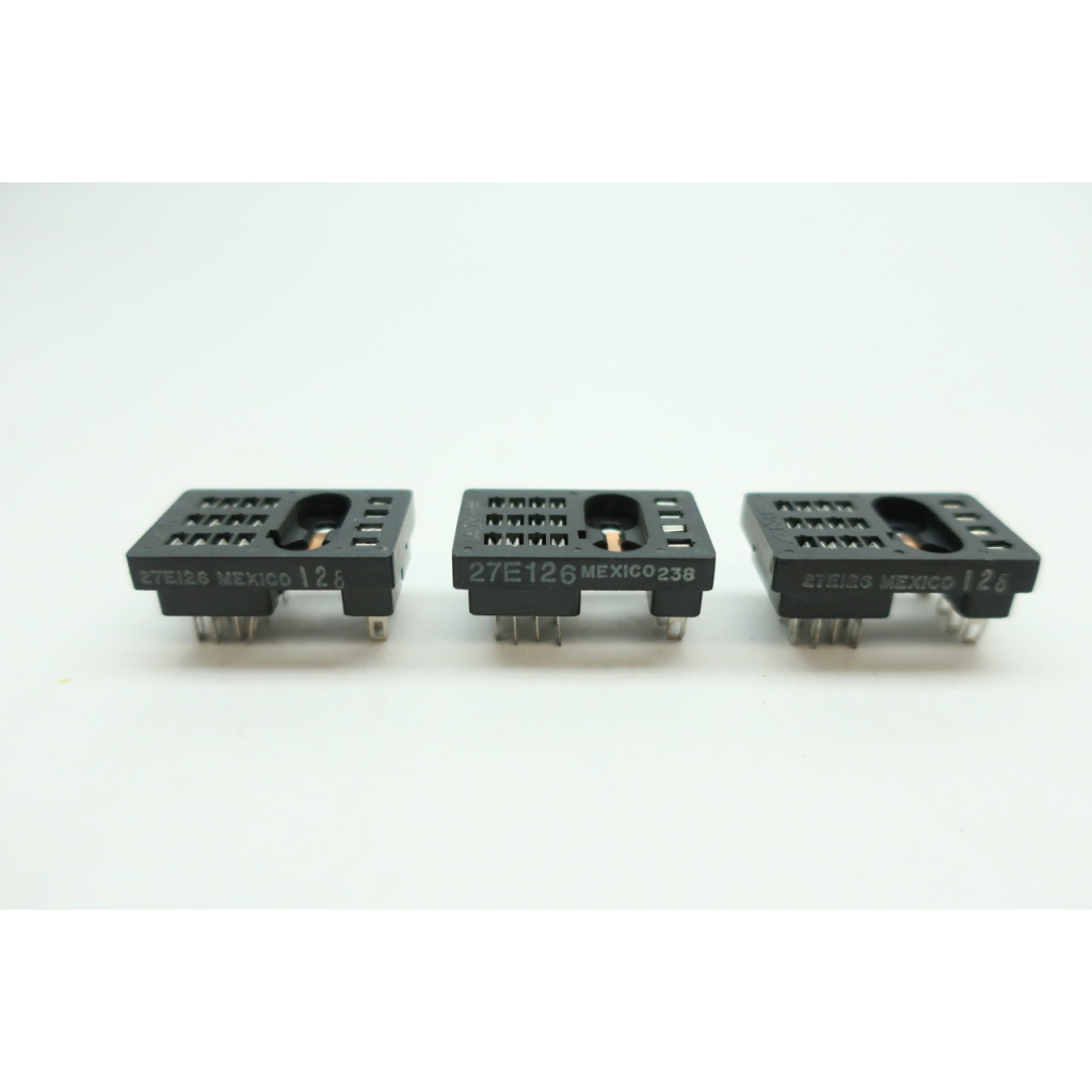 3x Amf 27E126 Relay Socket Base