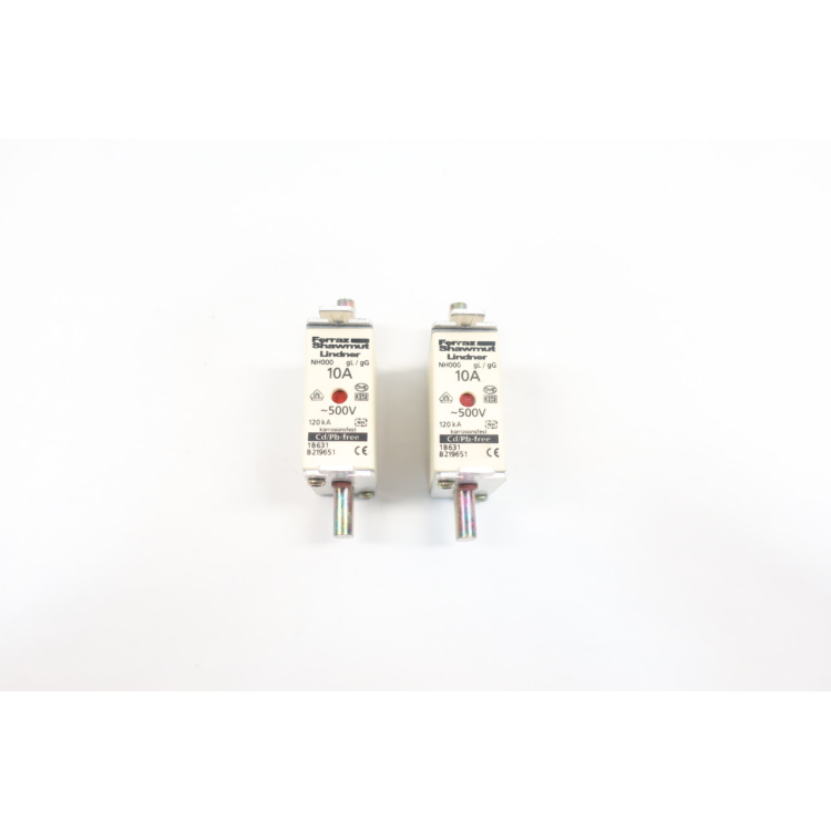2x New Ferraz Shawmut NH000 Lindner 10a 500v-ac Fuse