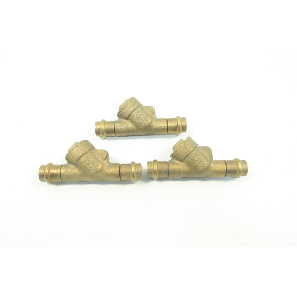 3x New Nibco PF-413-Y Bronze Swing Gate Check Valve 1/2in 200cwp