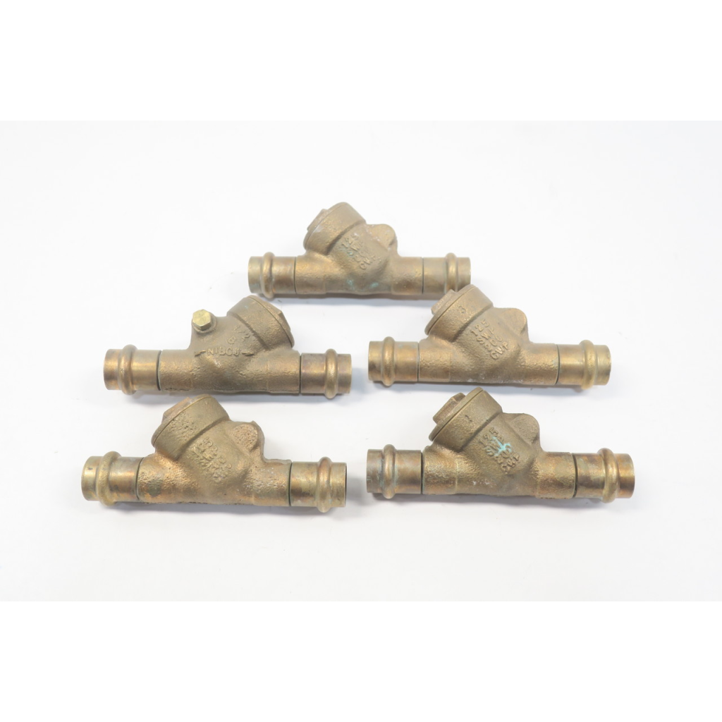 5x New Nibco PF-413-Y Bronze 1/2in Swing Gate Check Valve 200cwp